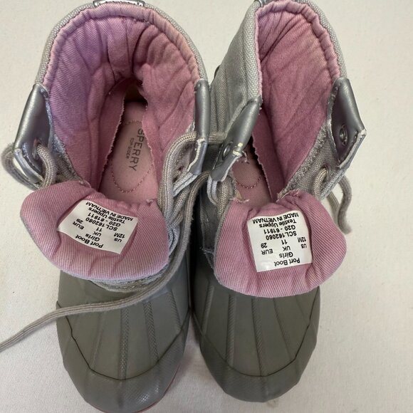 Sperry Port Boot Kids Rain Boot Size 12M Girls Weather Boot - Picture 3 of 7